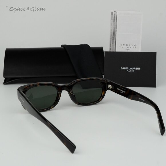 BRAND NEW Saint Laurent SL642 002 Dark Havana Grey Cat Eye Unisex Sunglasses - Picture 5 of 10